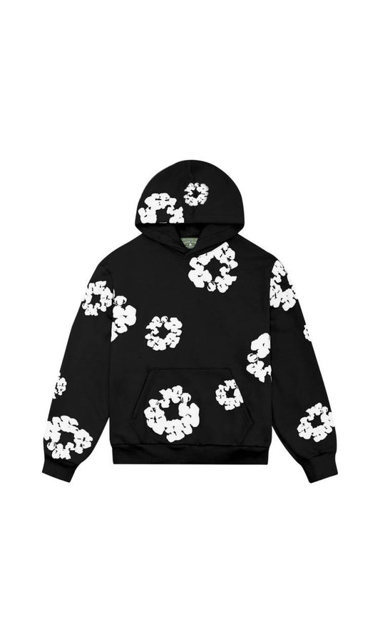 Black Flower Hoodie